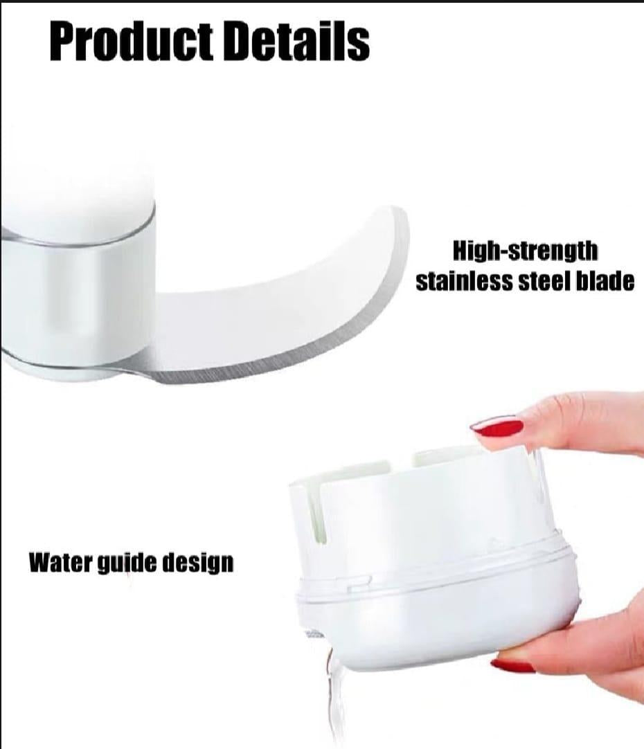Mini Food Chopper – Manual Pull-Cord Vegetable & Garlic Cutter | No Electricity Required
