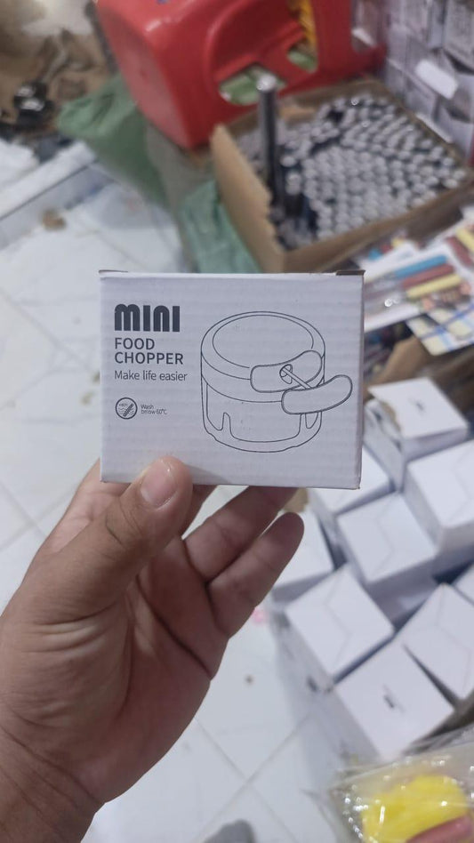 Mini Food Chopper – Manual Pull-Cord Vegetable & Garlic Cutter | No Electricity Required
