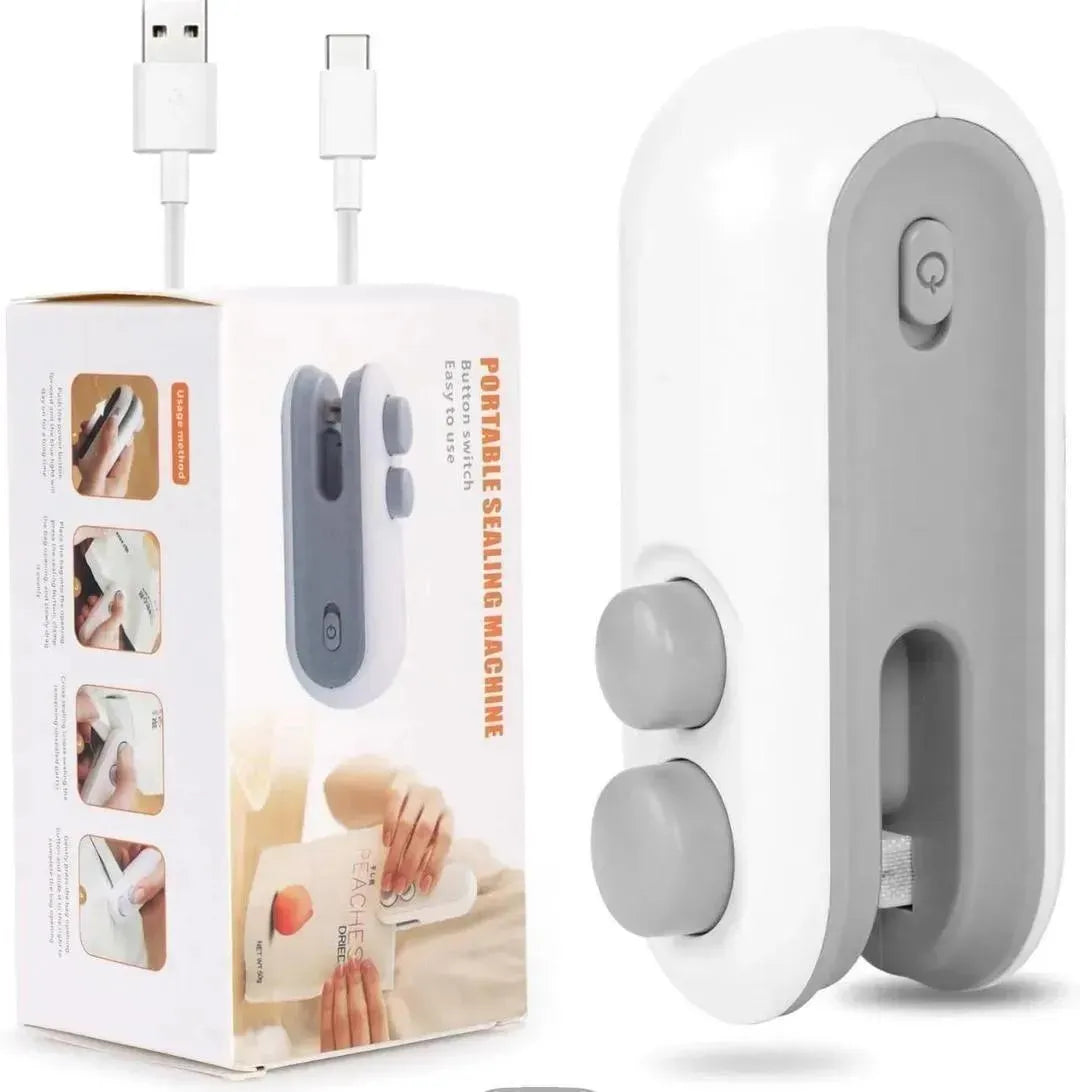 Rechargeable 2-in-1 Food Bag Sealer & Cutter – Keep Your Food Fresh & Organized