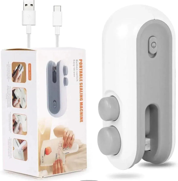 Rechargeable 2-in-1 Food Bag Sealer & Cutter – Keep Your Food Fresh & Organized
