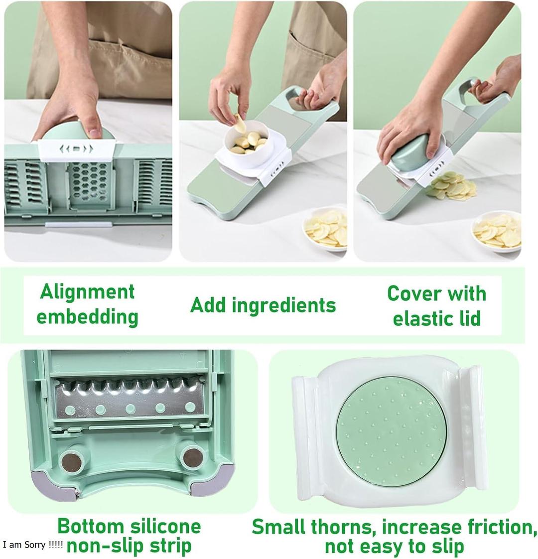 5-in-1 Vegetable Slicer & Cutter – Multi-Blade Manual Vegetable Chopper for Easy Food Preparation