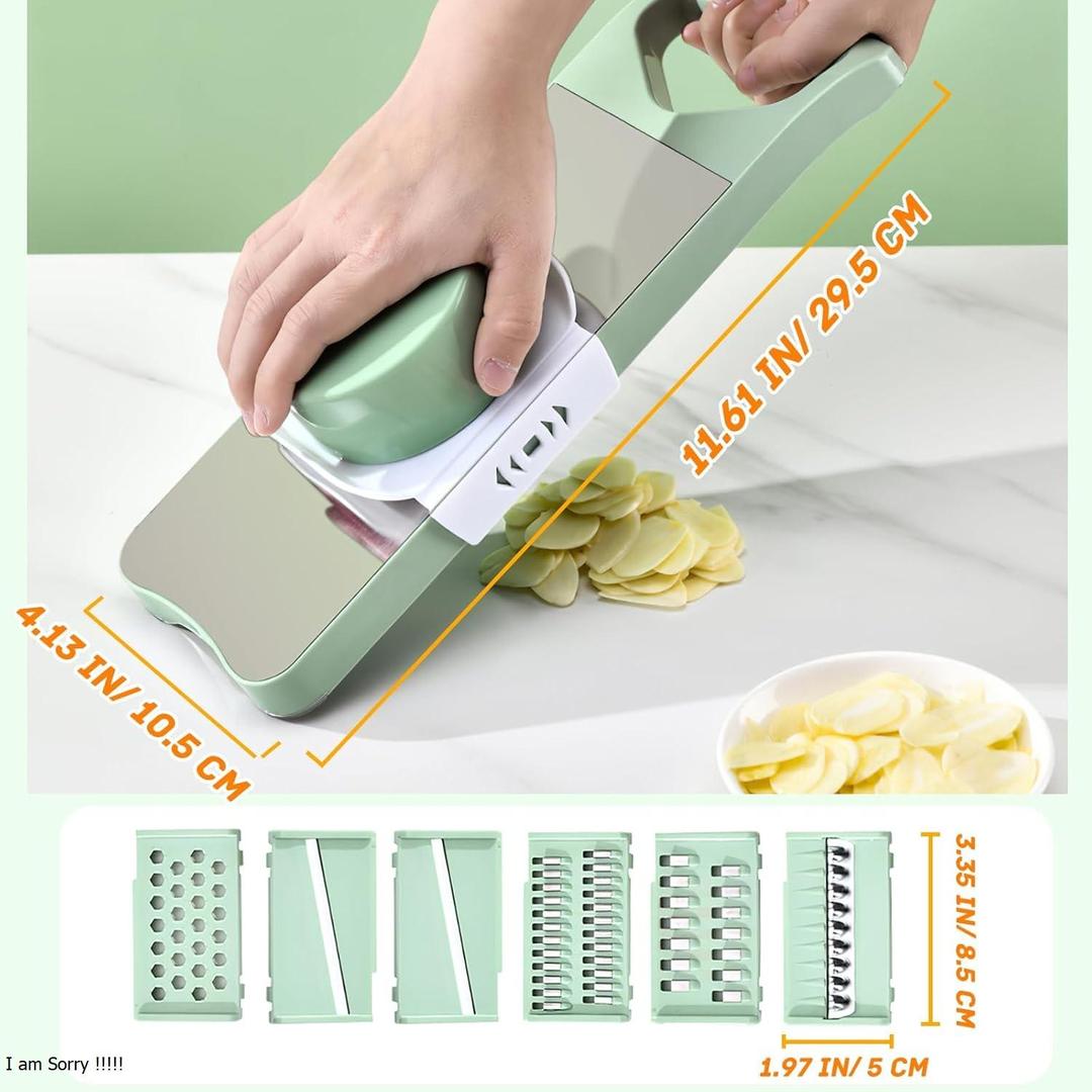 5-in-1 Vegetable Slicer & Cutter – Multi-Blade Manual Vegetable Chopper for Easy Food Preparation