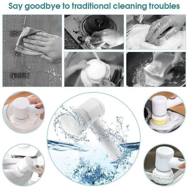 Electric Spin Scrubber – Multi-Functional Rechargeable Cleaning Brush for Bathroom, Kitchen & Home