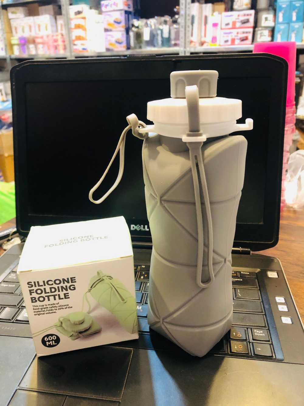 Folding Silicone Water Bottle Sports Water Bottle Outdoor Travel Portable Water Cup Running