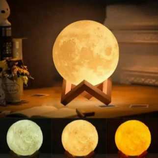Zemvo USB moon lamp with 7 color-changing LED lights, Himalayan salt lamp design, perfect for tech and gadgets enthusiasts